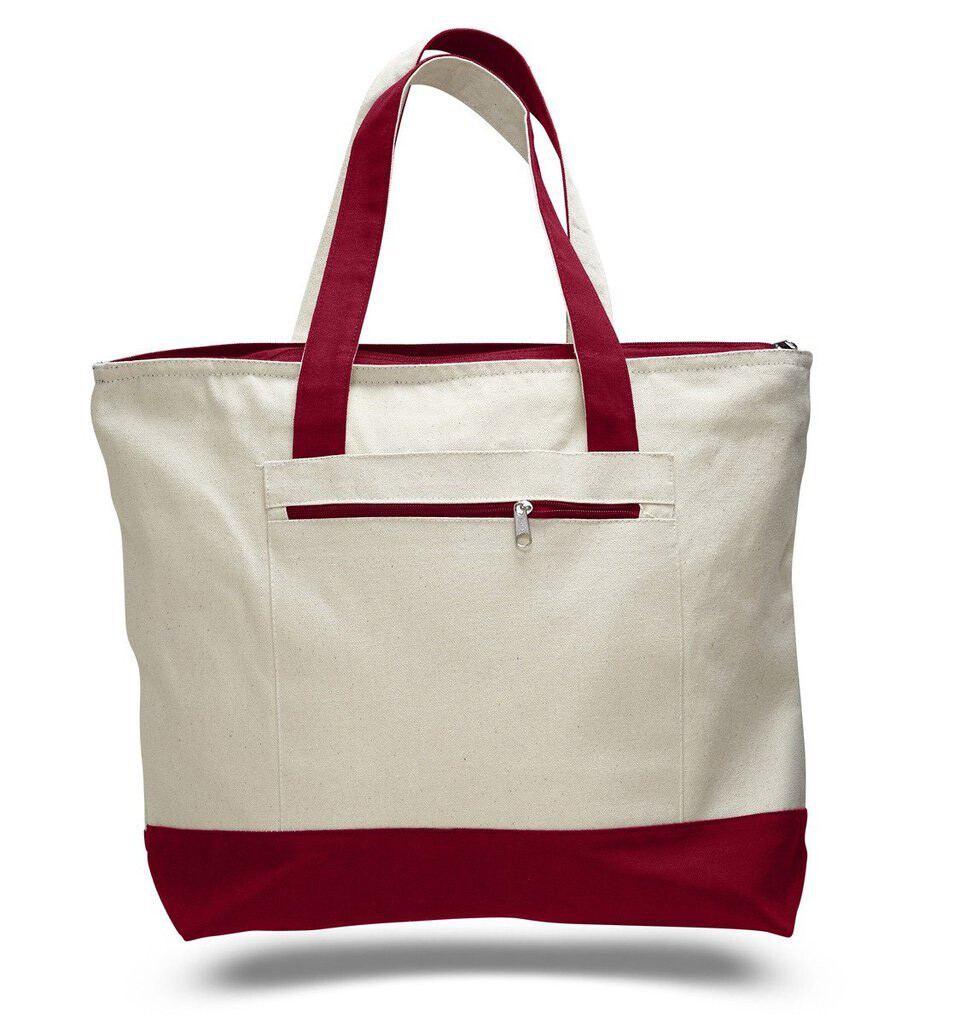 Heavy Canvas Zipper Tote Bag - Mychal's Printing & Embroidery
