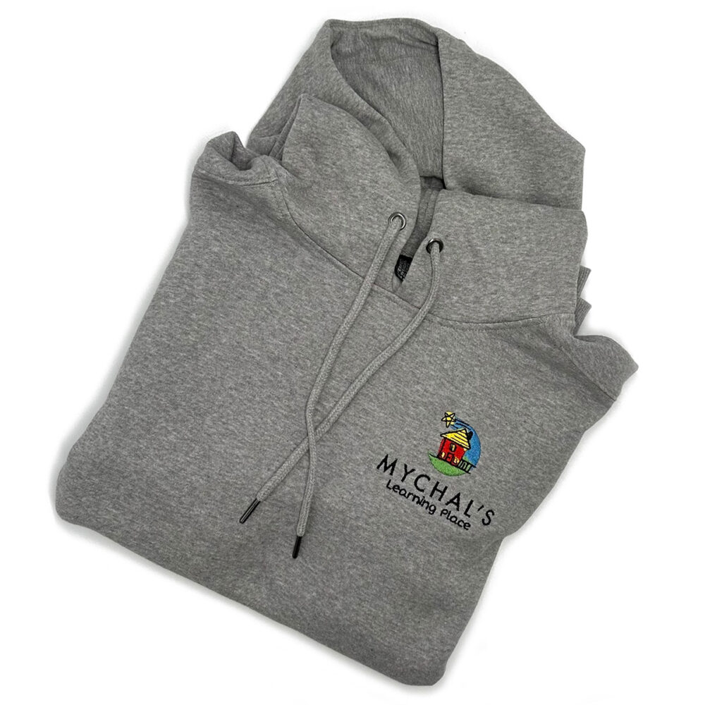 Mychals learning place hoodie gray