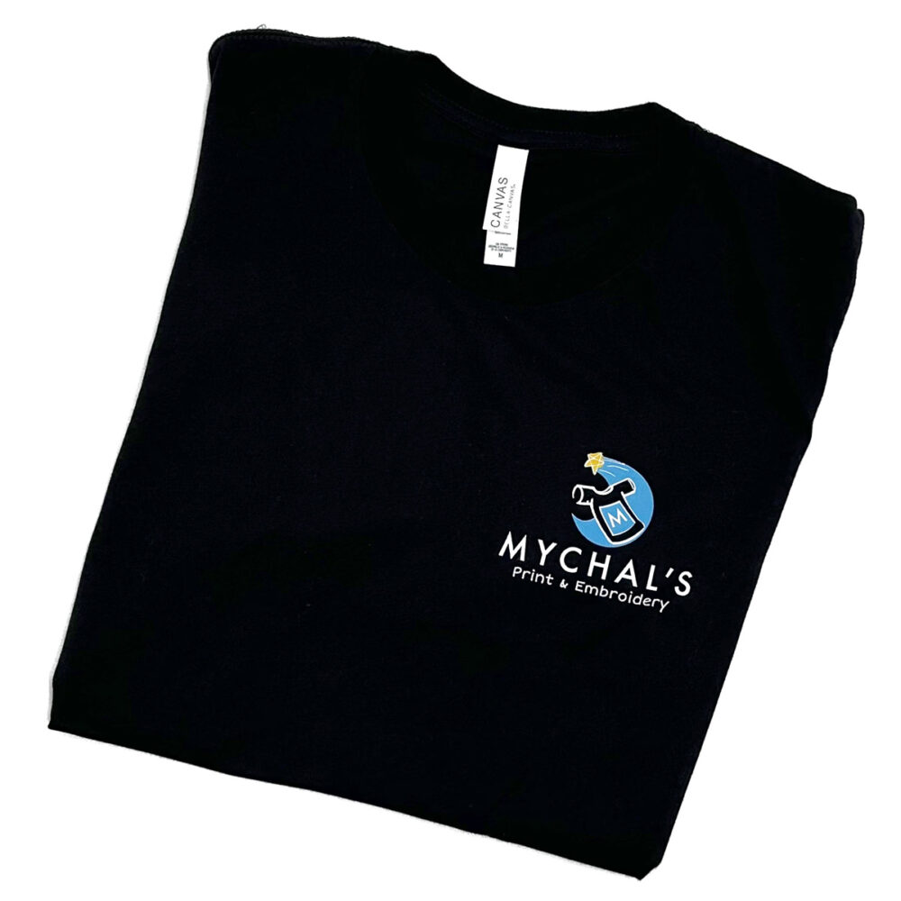 Mychals print shop tshirt black front