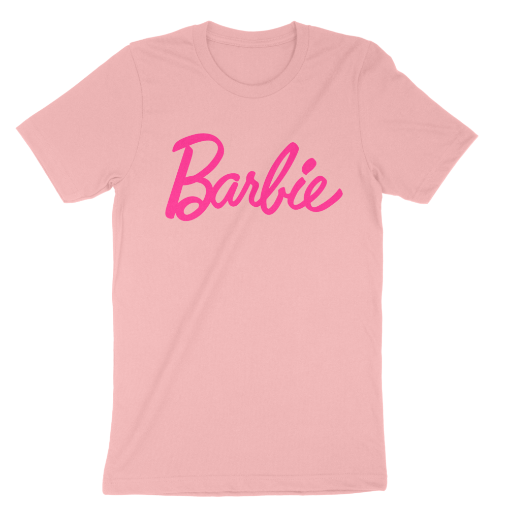 Bc3001 pink barbie logo t shirt