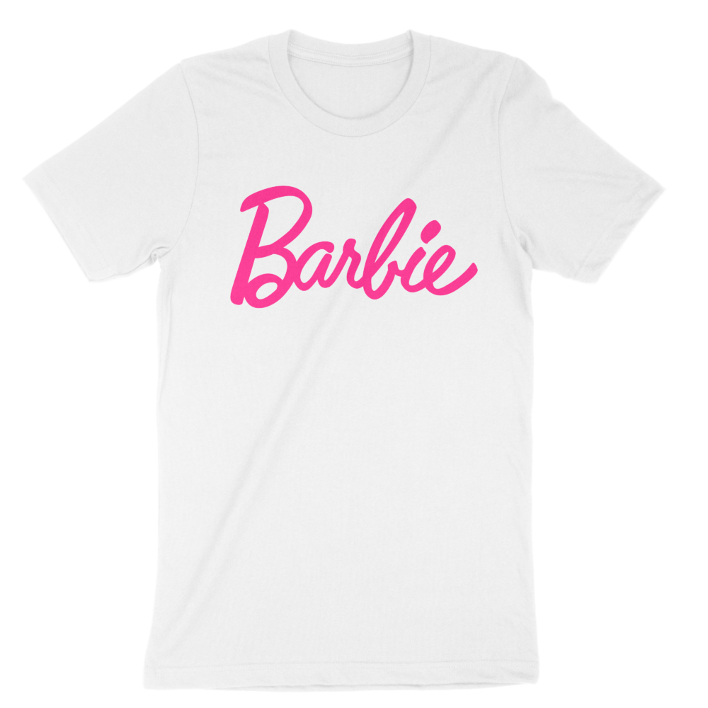 Bc3001 white barbie logo t shirt