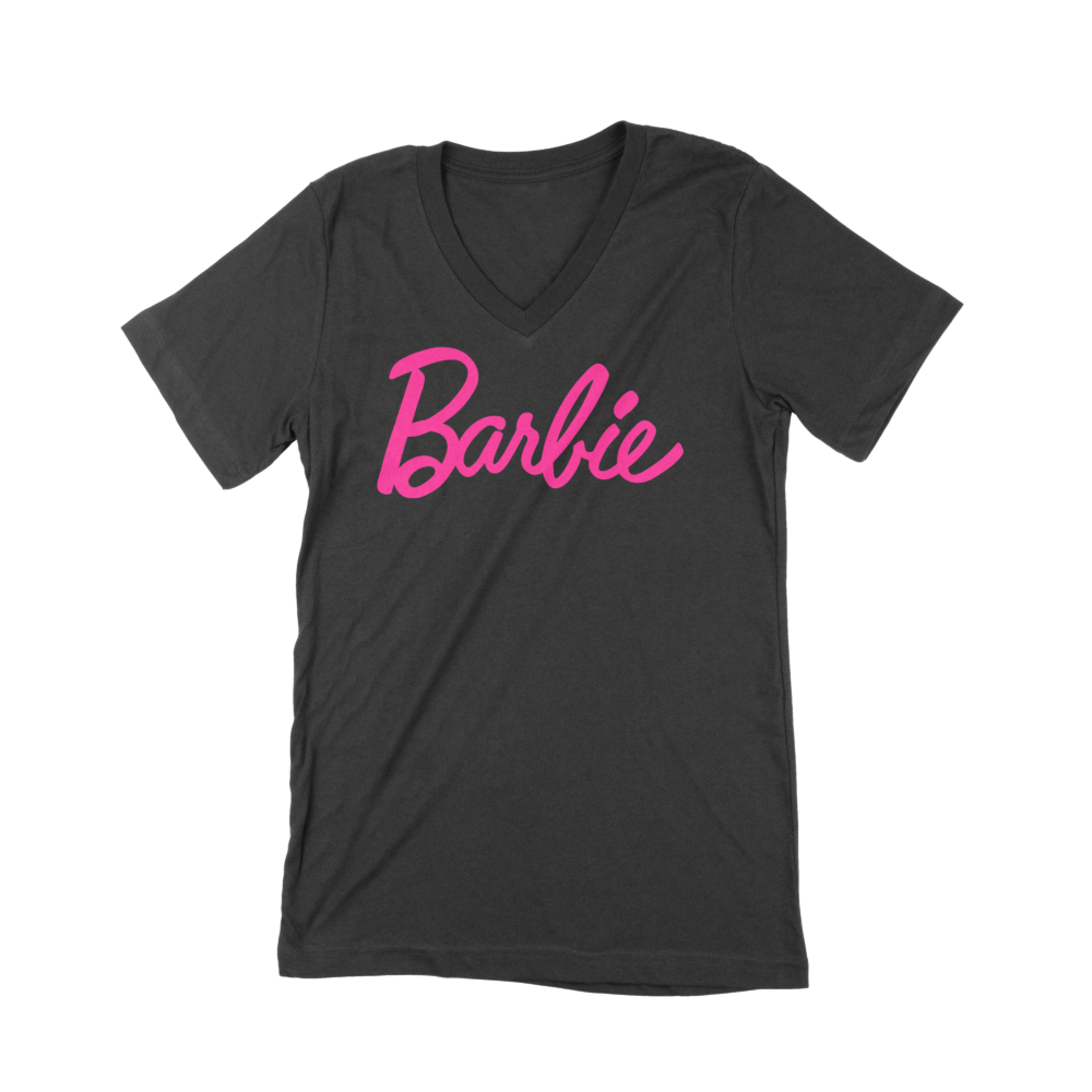 Bc3005 black barbie logo v neck