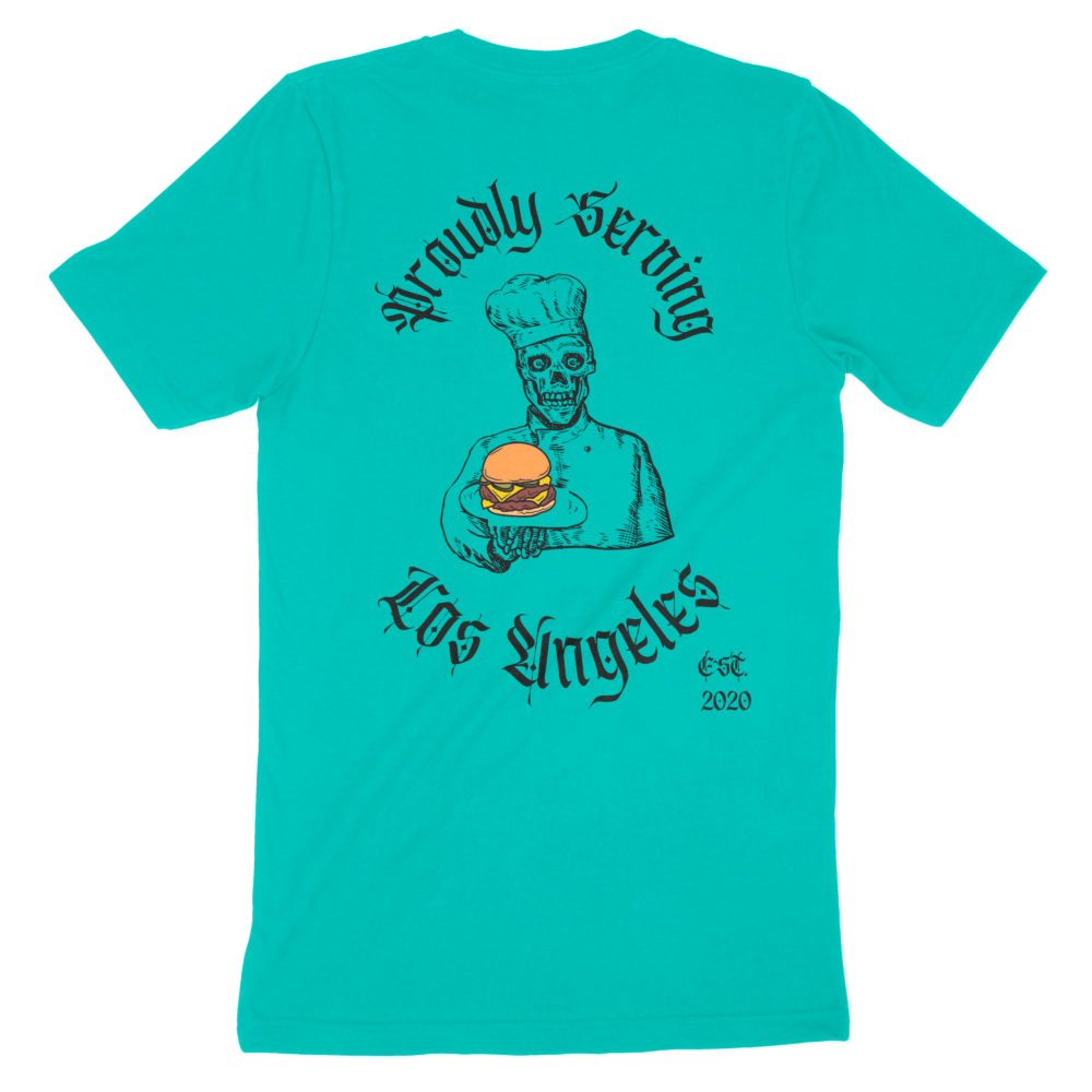 Teal coffine tee back ps