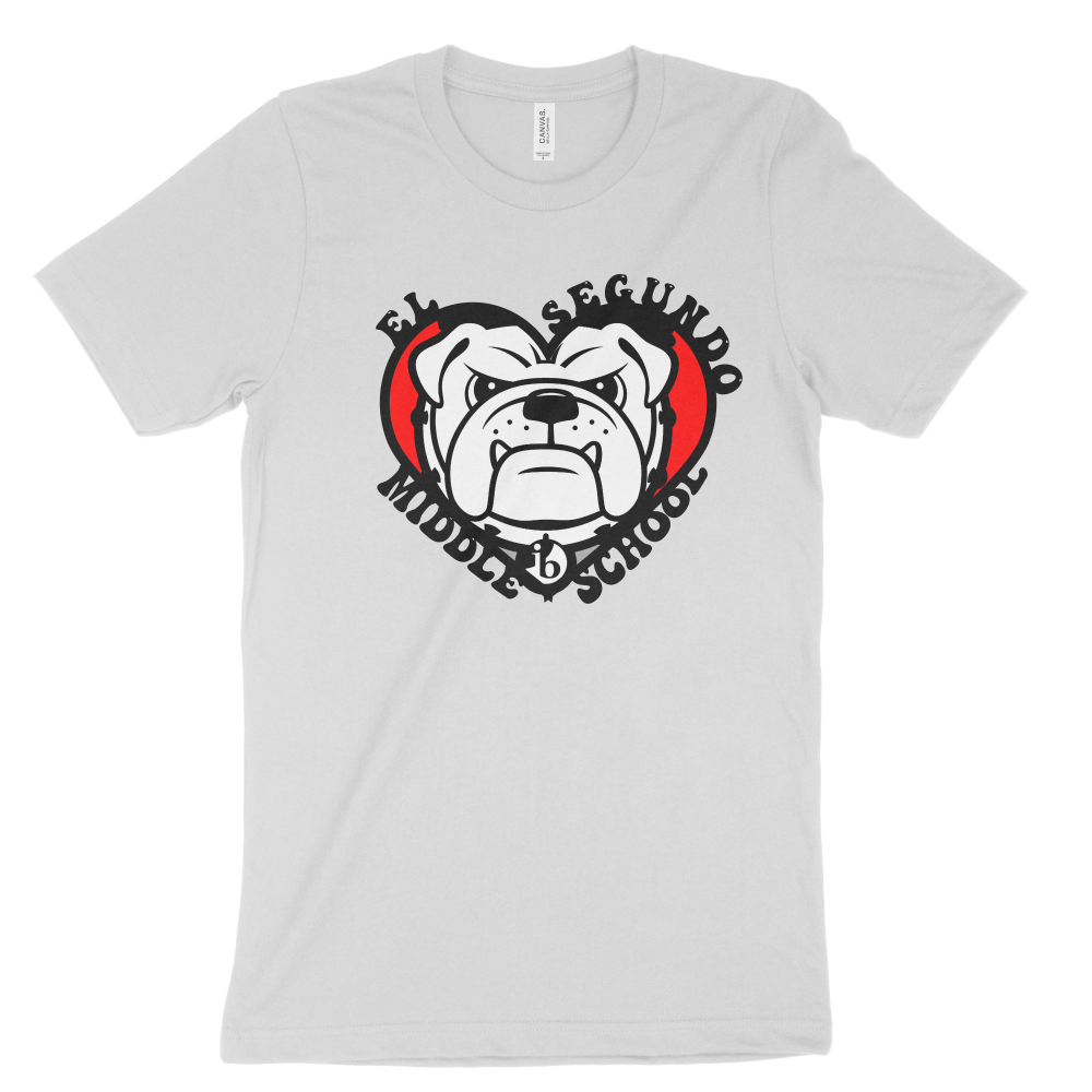 Heart bulldog athletic grey