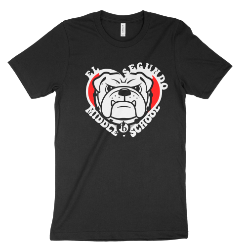 Heart bulldog black