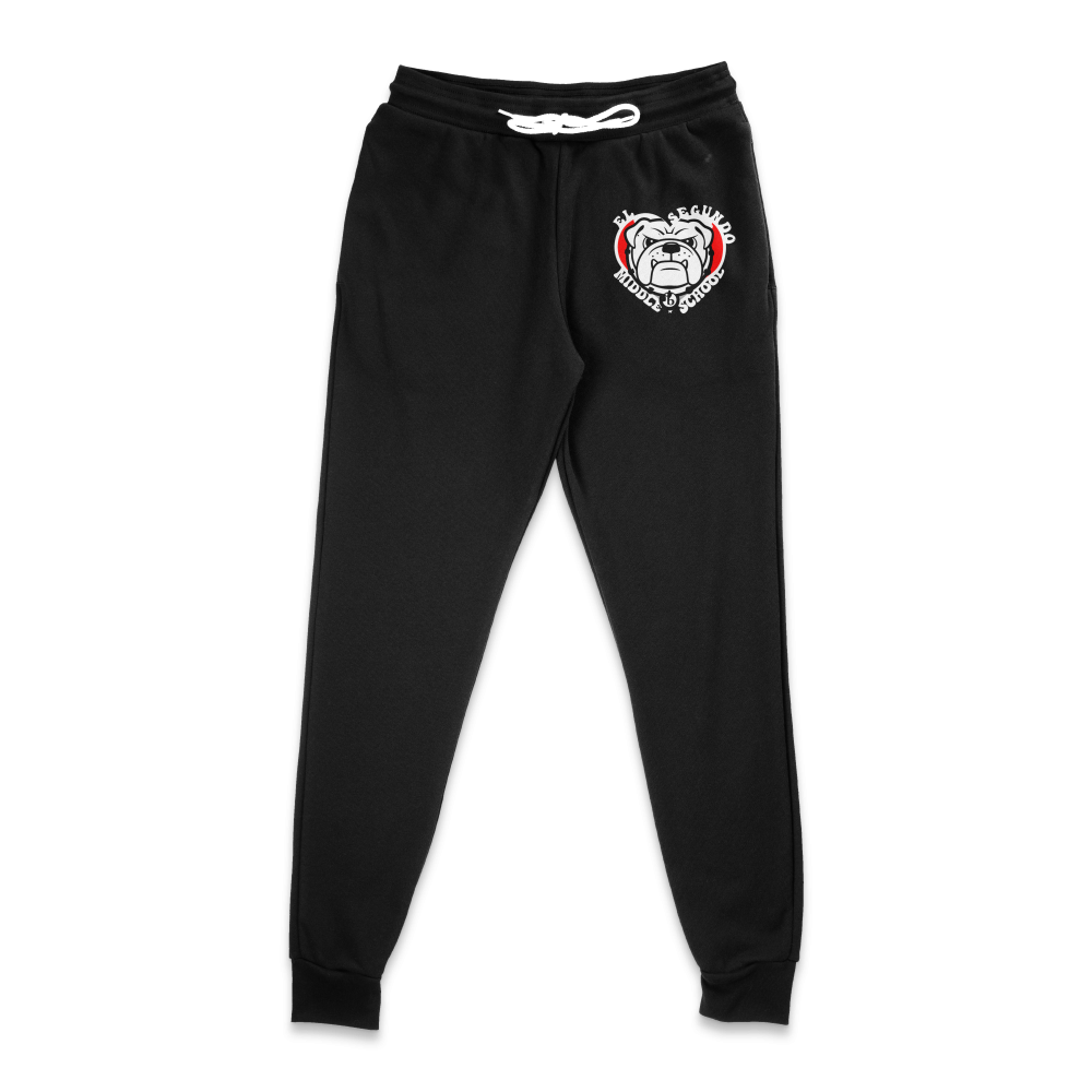 Heart bulldog sweatpants black