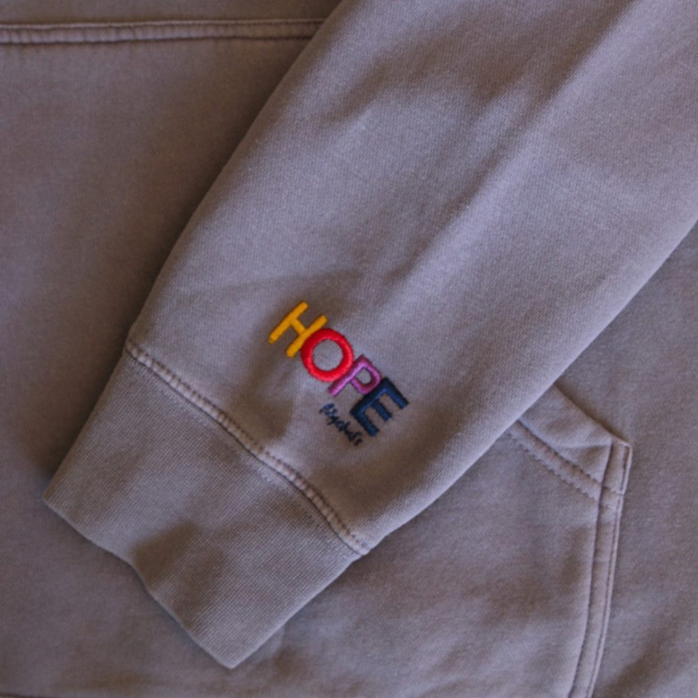 Hope hoodie sleeve detail