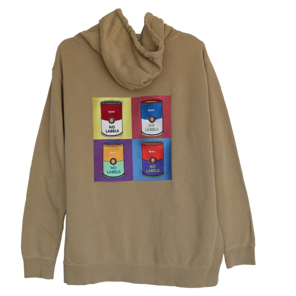 No labels hoodie back