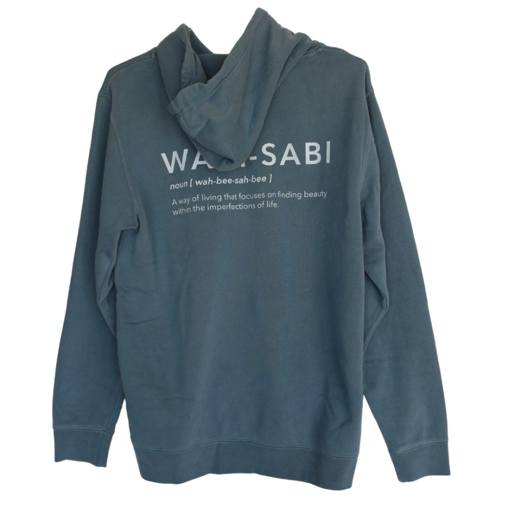 Wabi sabi hoodie blue grey back 2