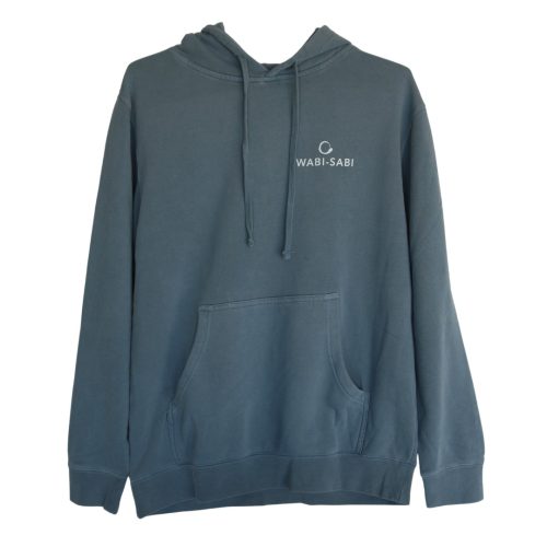 Wabi sabi hoodie blue grey front