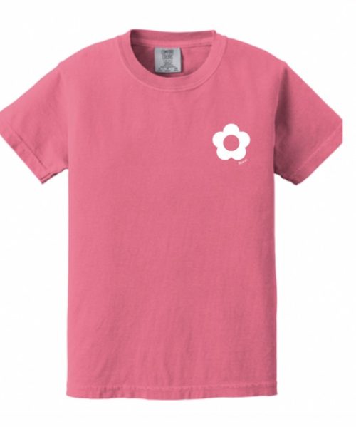 Be kind kids tee pink front