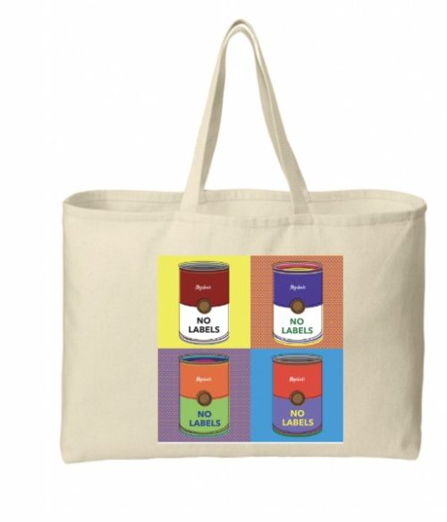 No labels back tote