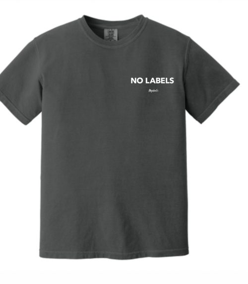 No labels unisex tee front