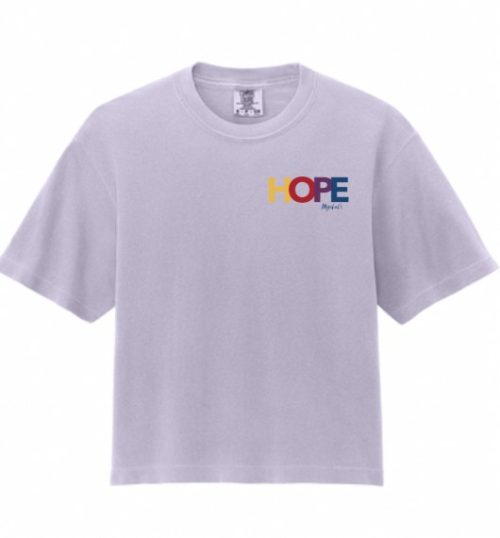 Womens boxy tee hope front