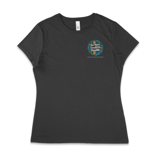 Dm130l left chest heathered charcoal
