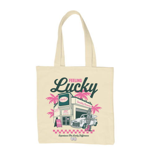 Feeling lucky in pink tote natural