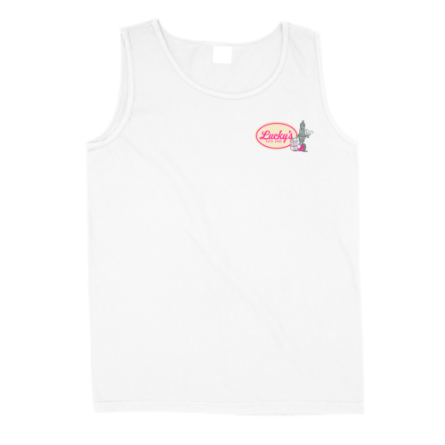 9360 white front feeling lucky green text