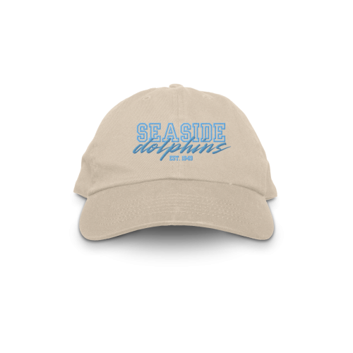 Khaki dad hat seaside dolphins