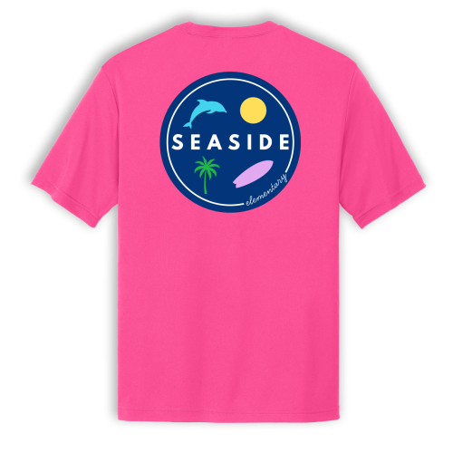 Maui rashguard neon pink back