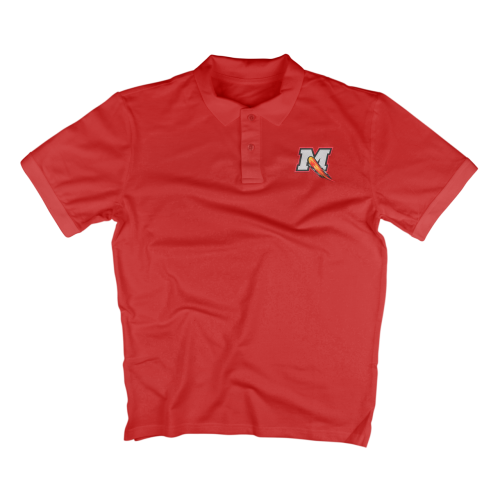 Red premium polo m logo